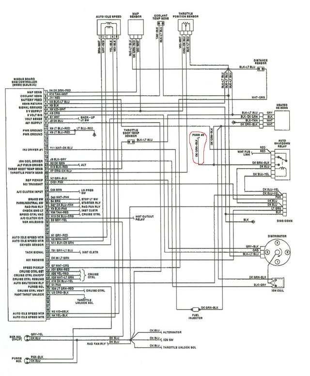 1990 dodge shadow - fuel pump electrical wiring ... 1990 dodge spirit wiring diagram 